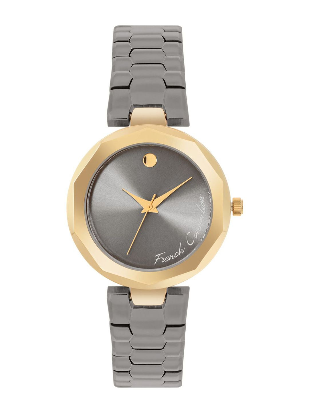 Sambungan Perancis Wanita Dial & Gelang Keluli Tahan Karat Tali Analog Watch FCH08GNM
