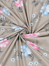 BOMBAY DYEING Florentine Grey Printed Pure Cotton 144 TC Queen Bedsheet Set 2.28 X 2.54 m