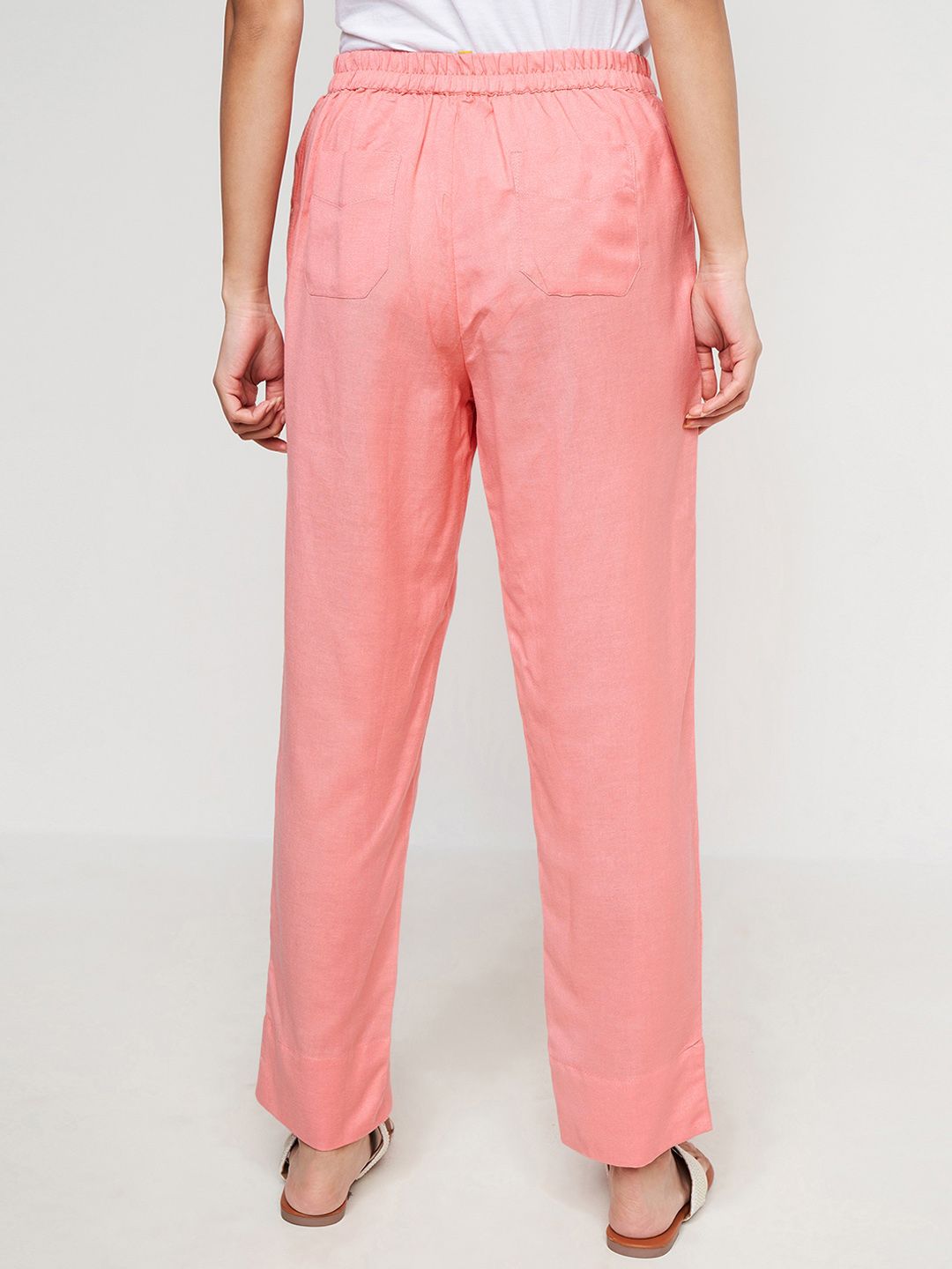 Global Desi Women Straight Fit Parallel Trousers
