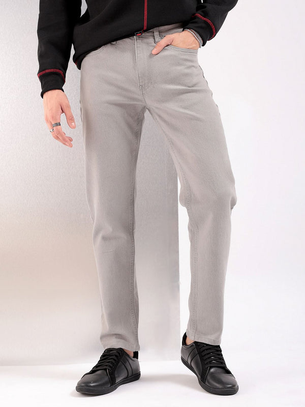 The Indian Garage Co Men Grey Slim Fit Mid-Rise Clean Look Jeans