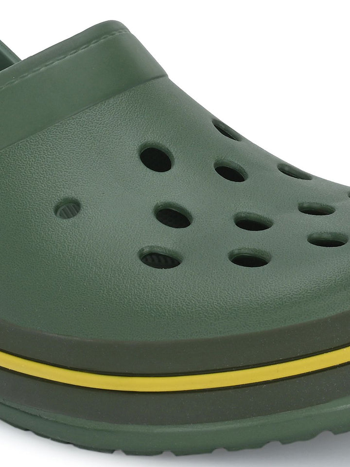 HRX by Hrithik Roshan Men Olive Green Rubber Clogs