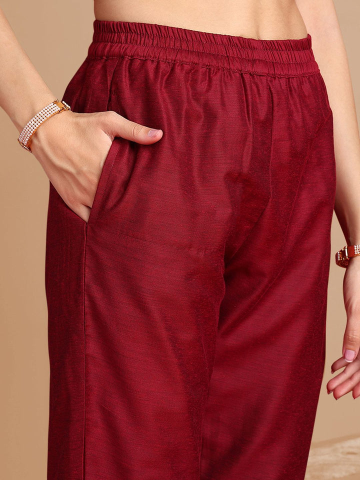KALINI Ethnic Motifs Regular Kurta with Trousers & Dupatta