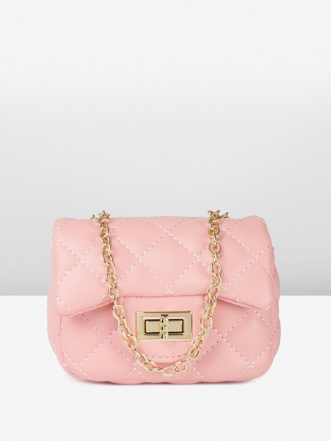 DressBerry Textured Miniature Sling Bag with Quilted