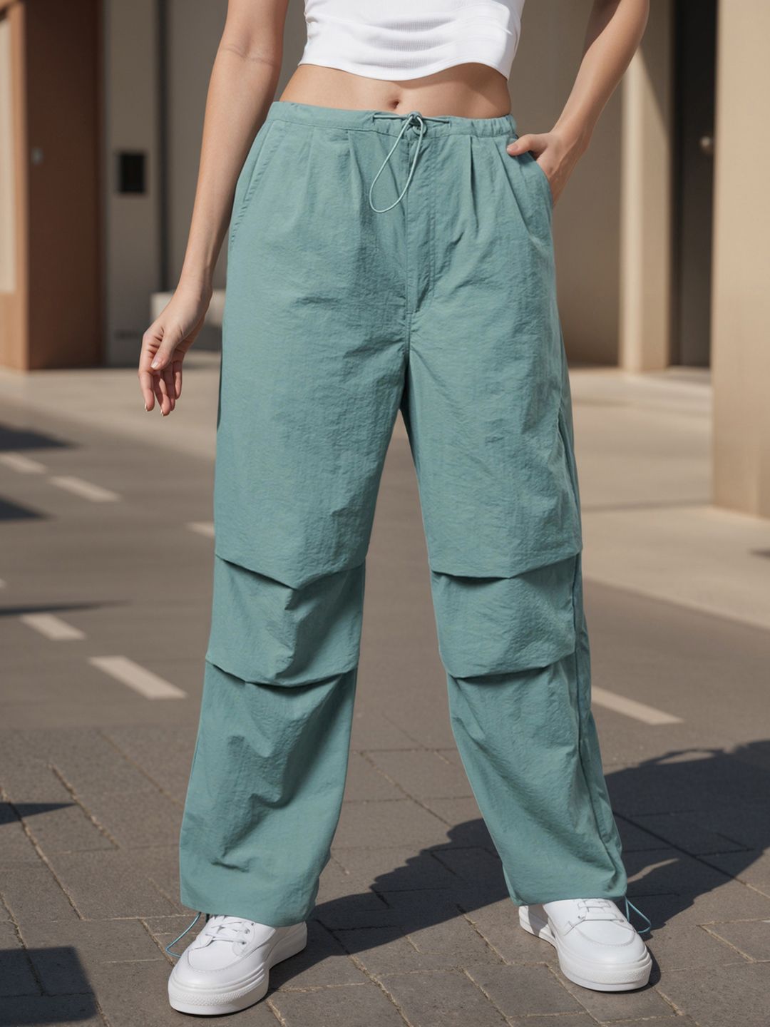 Bewakoof Women Baggy Oversized Parachute Pants