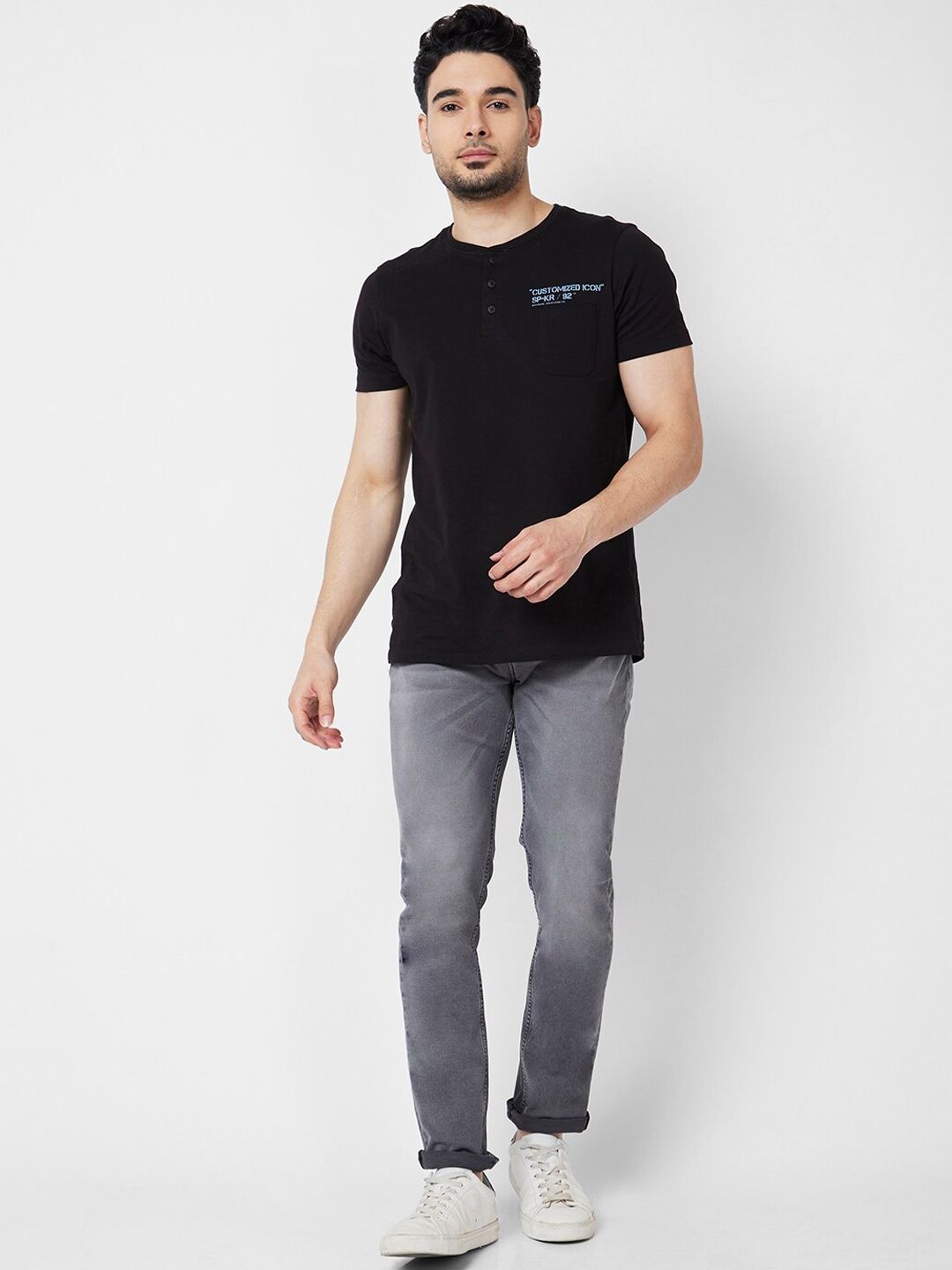 SPYKAR Men Mid-Rise Clean Look  Heavy Fade Stretchable Jeans