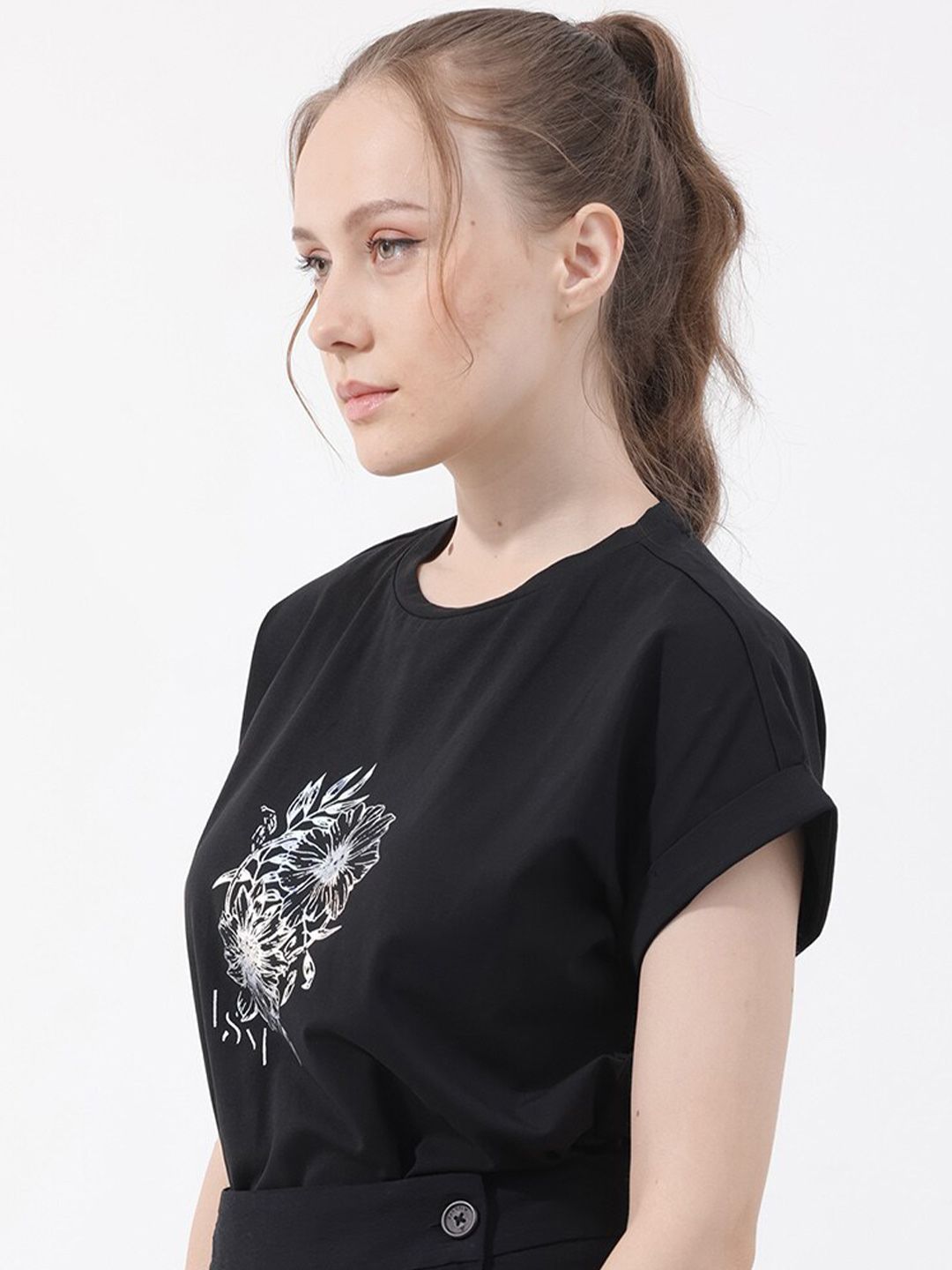 RAREISM Women Printed Extended Sleeves T-shirt