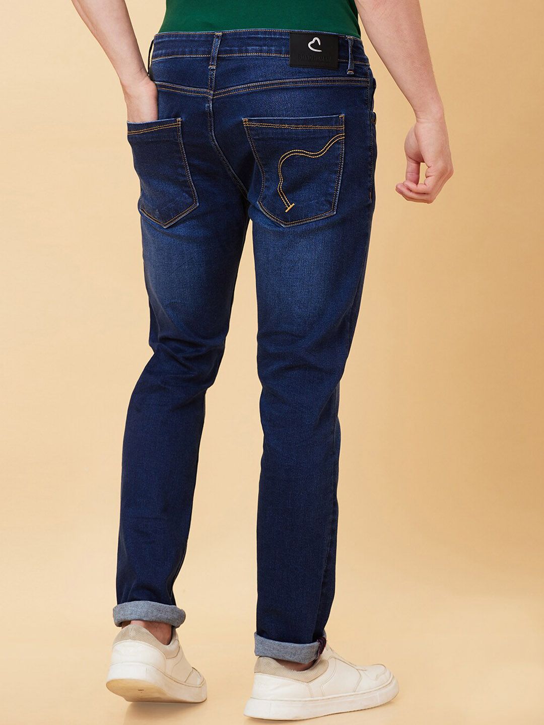 Being Human Men Slim Fit Mid Rise Clean Look Light Fade Jeans