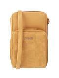 Mochi Women Tan Textured Zip Around Wallet