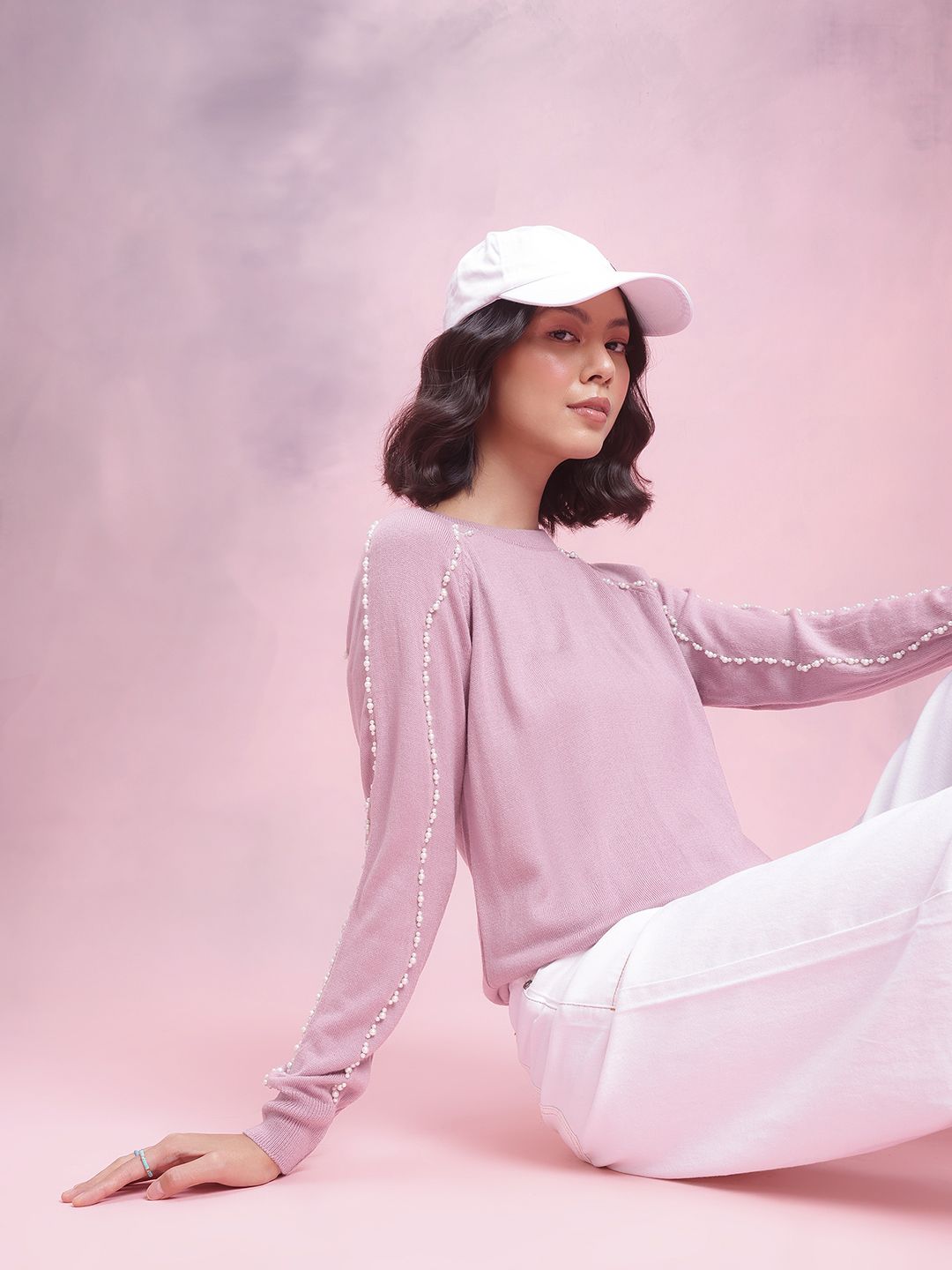 DressBerry Beads Embroidered Acrylic Pullover
