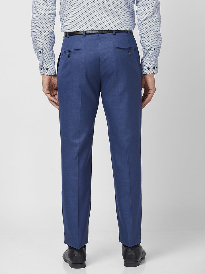 Park Avenue Men Textured Smart Fit Low-Rise Formal Trouser