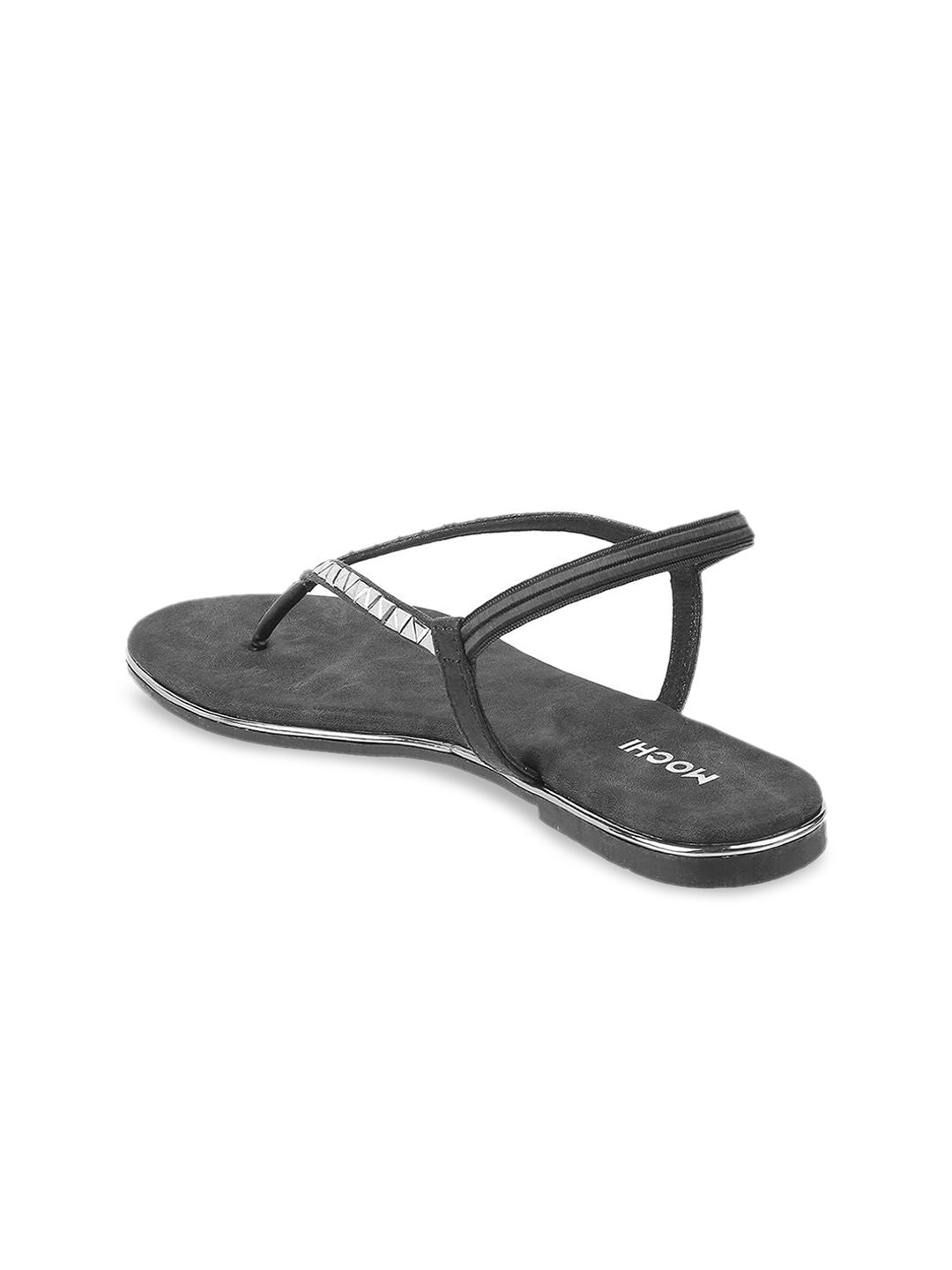 Mochi Women Black Embellished Flats