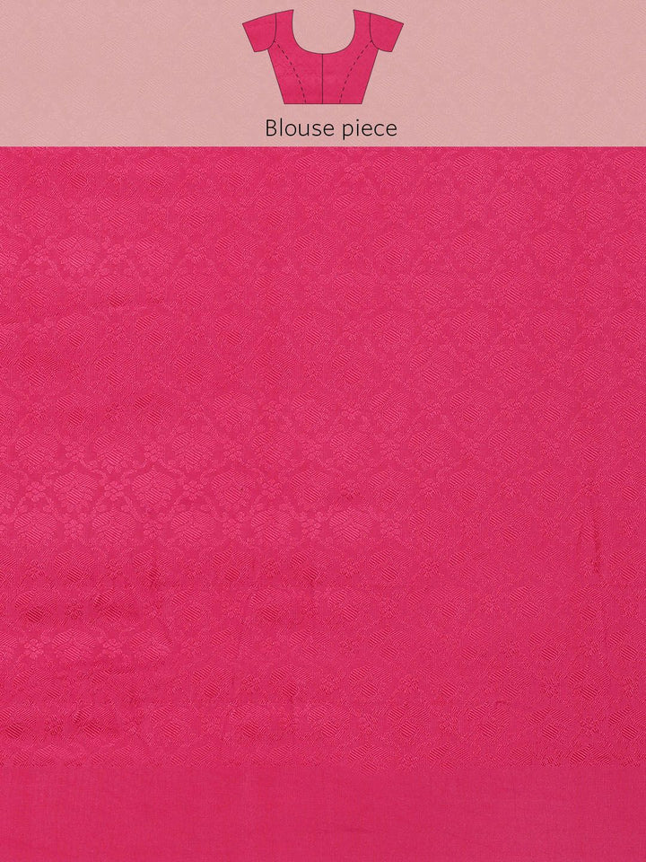 Saree mall Pink Ethnic Motifs Zari Silk Blend Banarasi Sarees