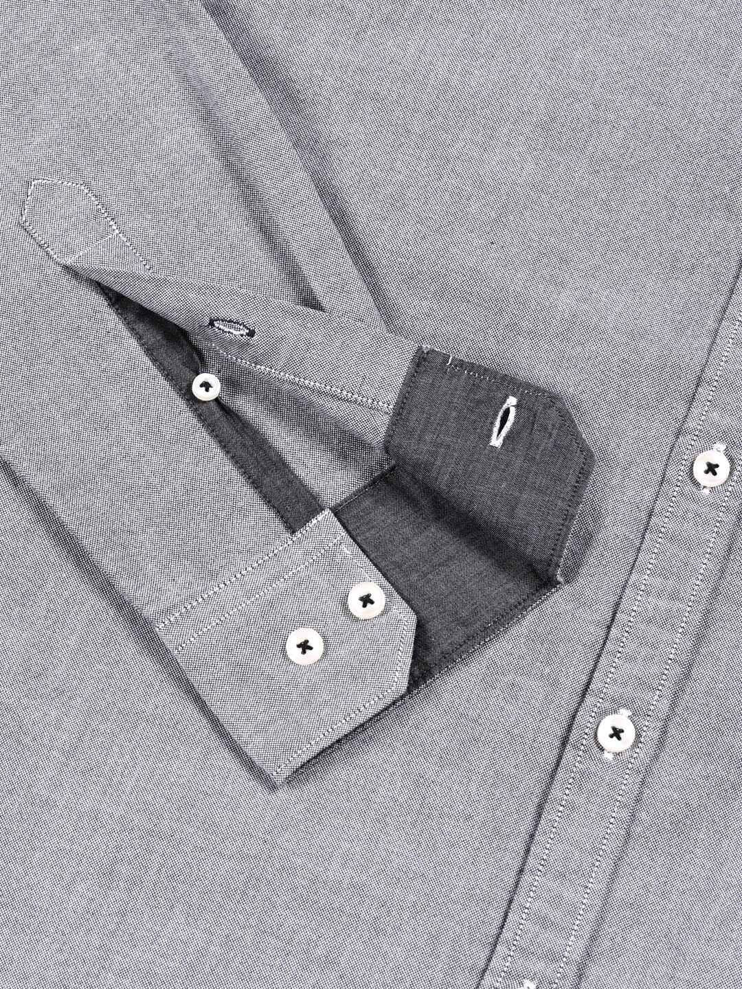 Thomas Scott Premium Button-Down Collar Chambray Pure Cotton Casual Shirt