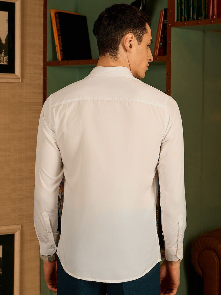 DENNISON Men Spread Collar Embellished Party Shirt