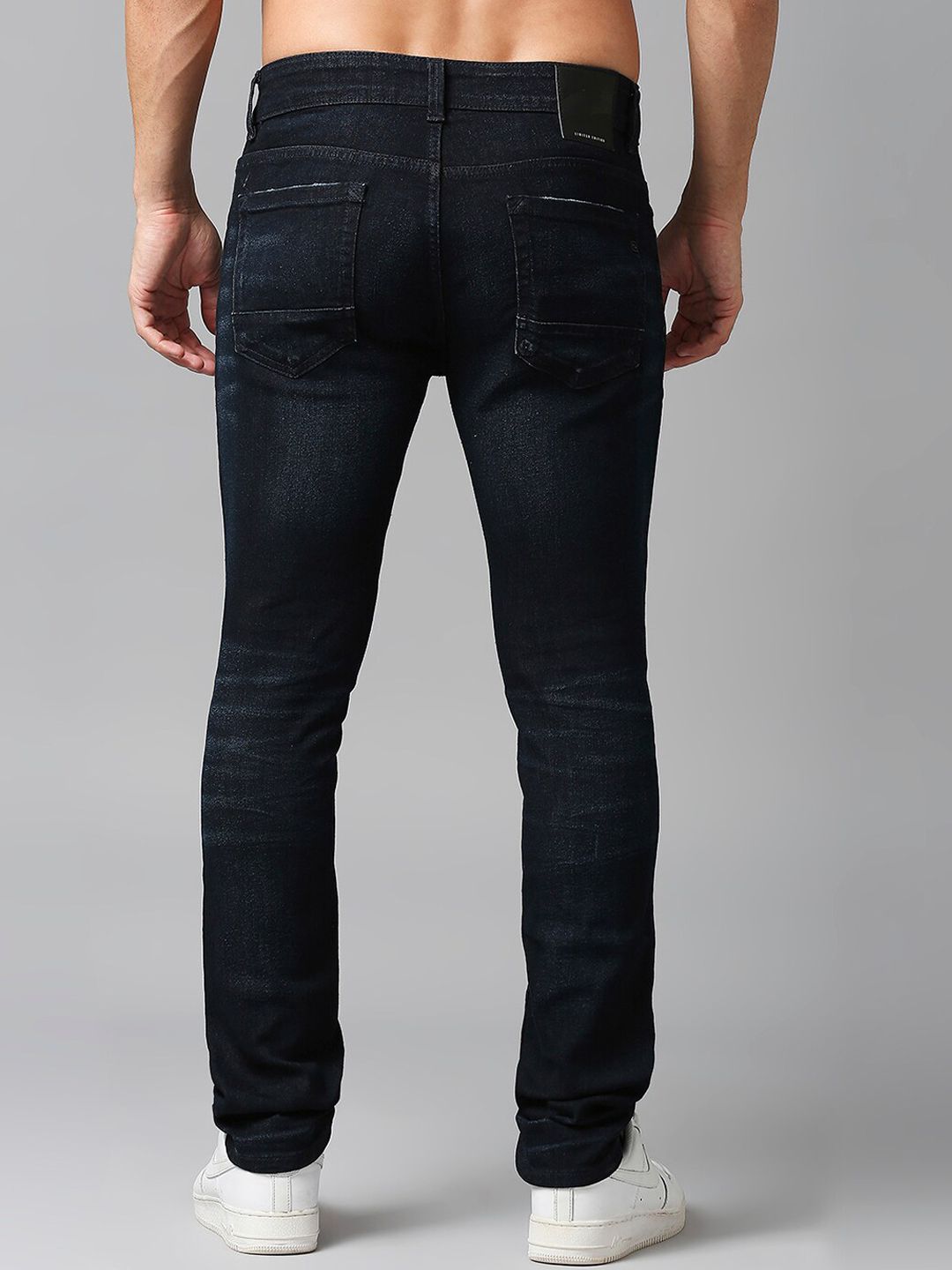 SPYKAR Men Slim Fit Low-Rise Low Distress Light Fade Stretchable Cotton Jeans