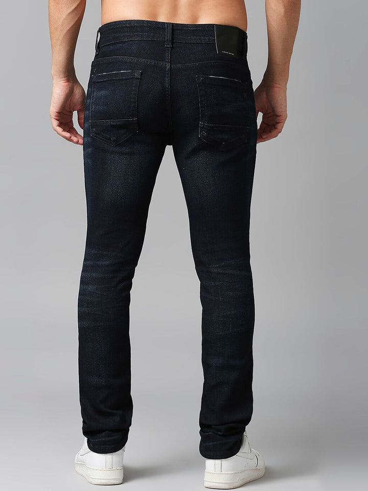 SPYKAR Men Slim Fit Low-Rise Low Distress Light Fade Stretchable Cotton Jeans