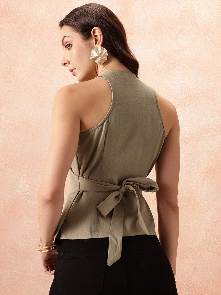 all about you Cotton Wrap Top