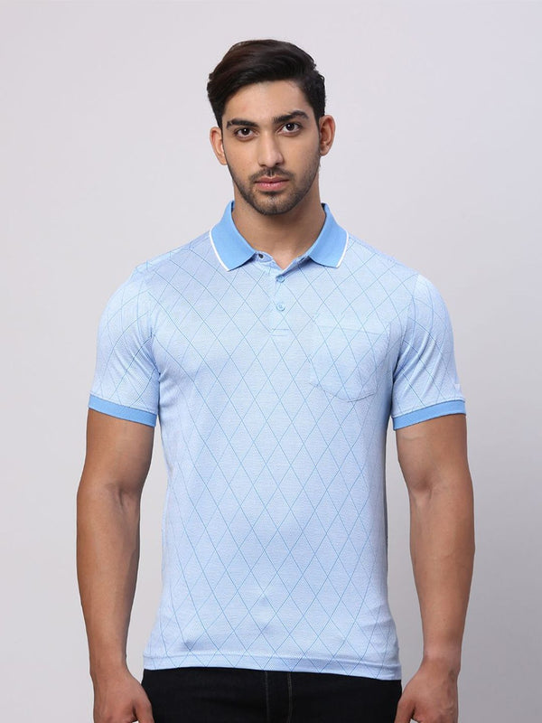 Park Avenue Men Polo Collar Pockets Slim Fit T-shirt