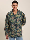Bene Kleed Men Abstract Printed Opaque Oversize Casual Shirt