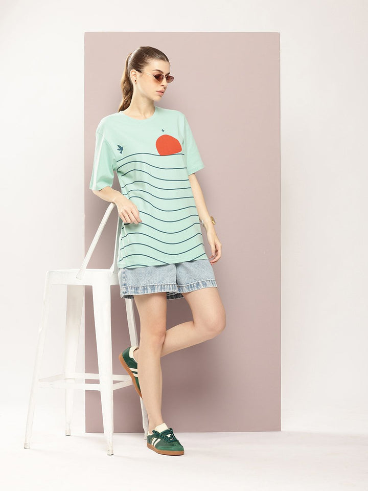 DILLINGER Printed Oversized Pure Cotton T-shirt