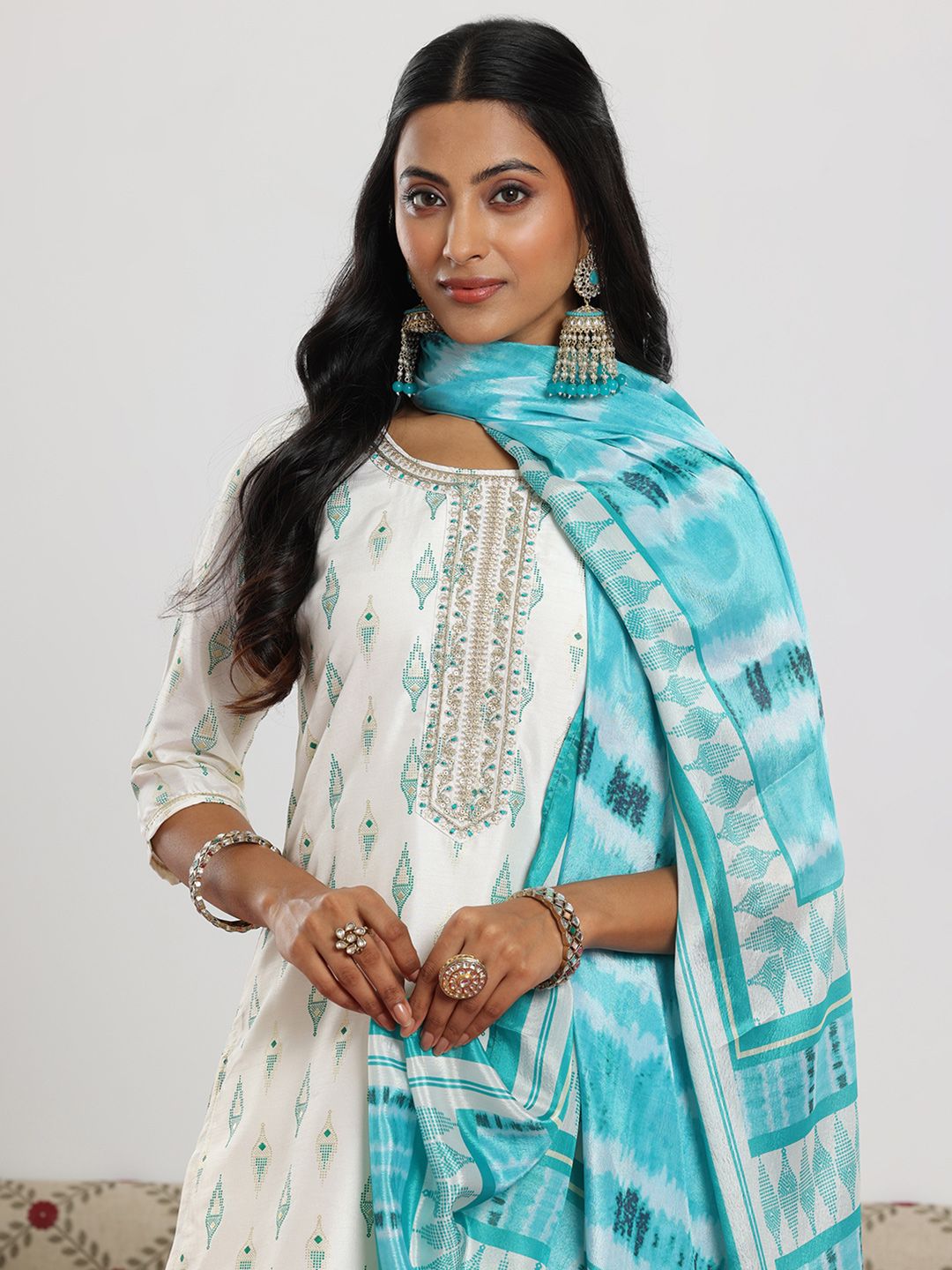 Libas Ethnic Motifs Printed Regular Kurta with Salwar & With Dupatta