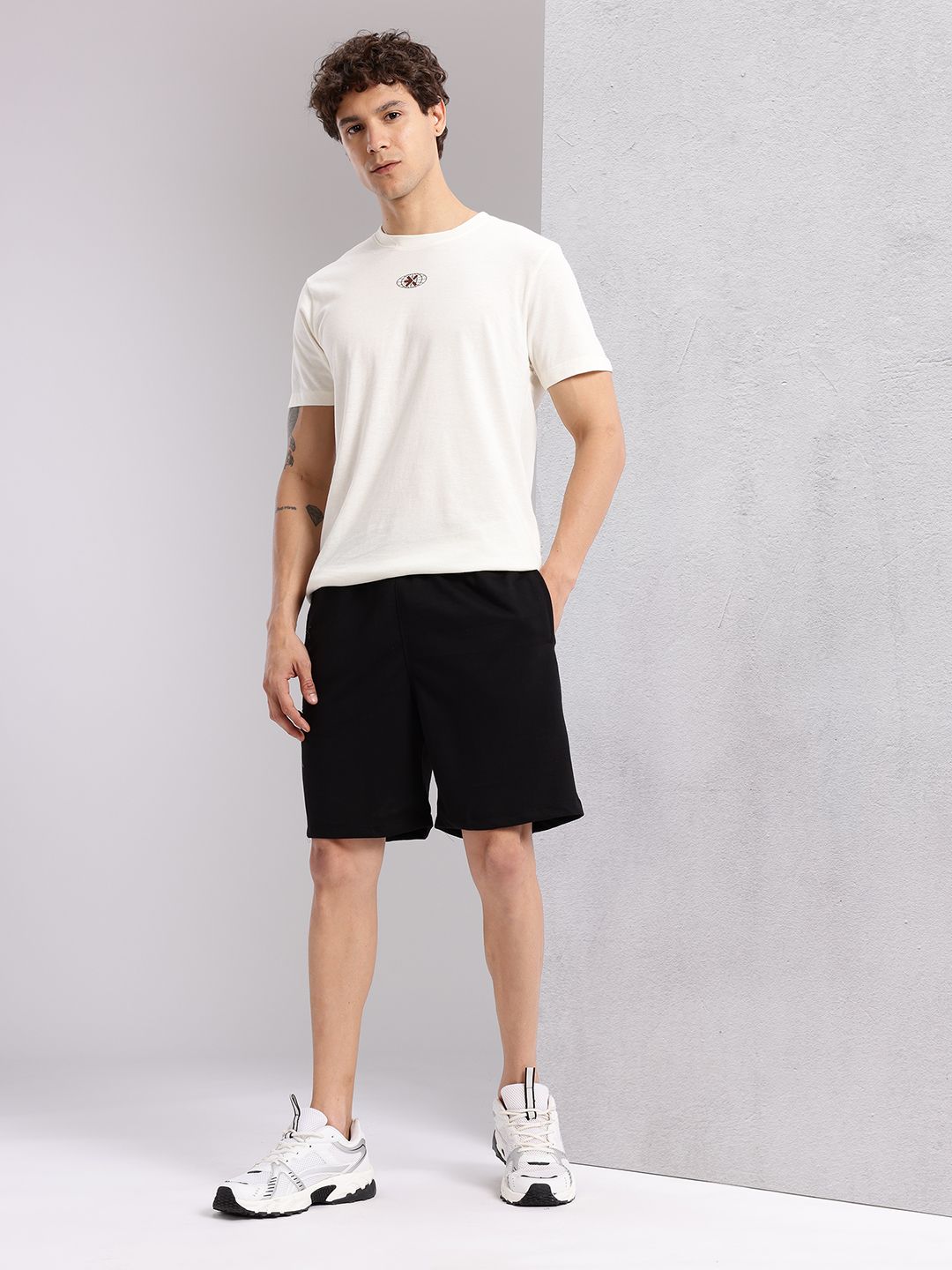 HRX by Hrithik Roshan Men Typography Printed Mid-Rise Regular Fit Shorts