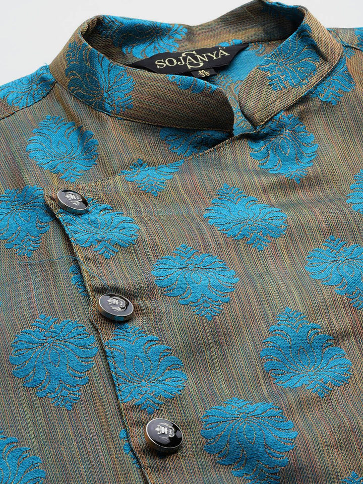 SOJANYA Ethnic Motifs Jacquard Silk Cotton Kurta