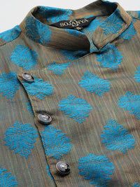 SOJANYA Ethnic Motifs Jacquard Silk Cotton Kurta