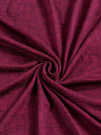 Story@home Maroon Printed 2 Seater Stretchable Sofa Cover With Arms