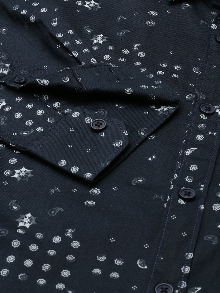 SPYKAR Cotton Slim Fit Opaque Printed Casual Shirt