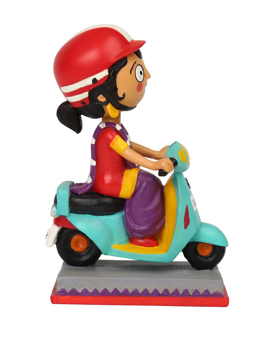 Chumbak Blue &amp; Multicolored Scooty Pai Bobble Head Showpiece
