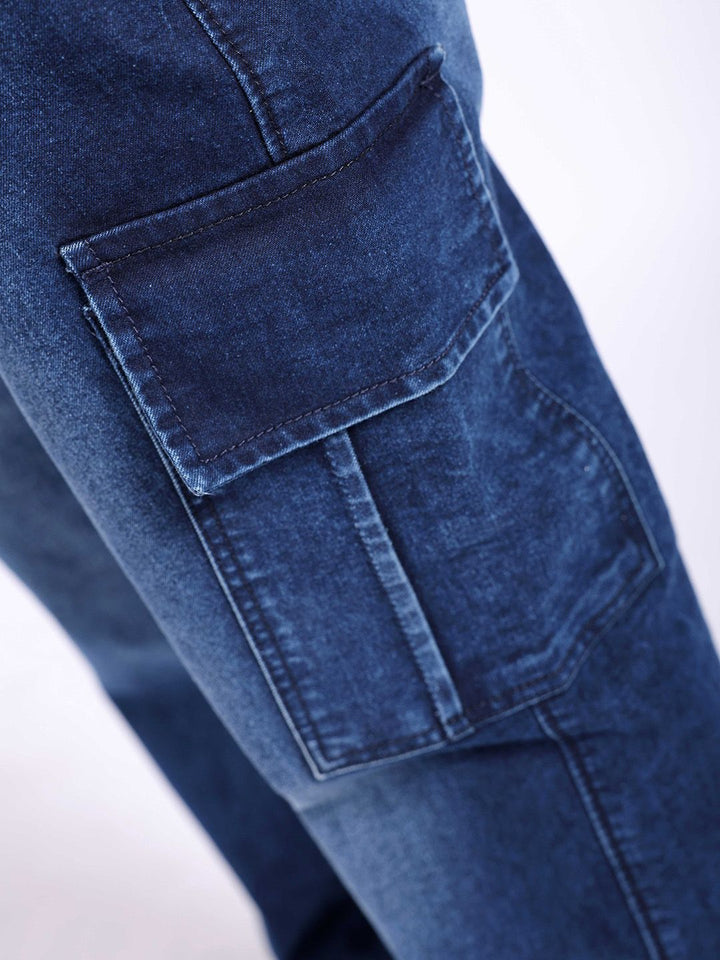 The Indian Garage Co Men Regular Fit Mid-Rise Cotton Cargo Jogger Jeans