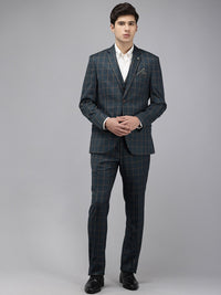 Park Avenue Checked Single Breasted Super Slim Fit 3 Piece Formal Suits