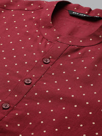 See Designs Bandhani Printed Band Collar Straight Kurta