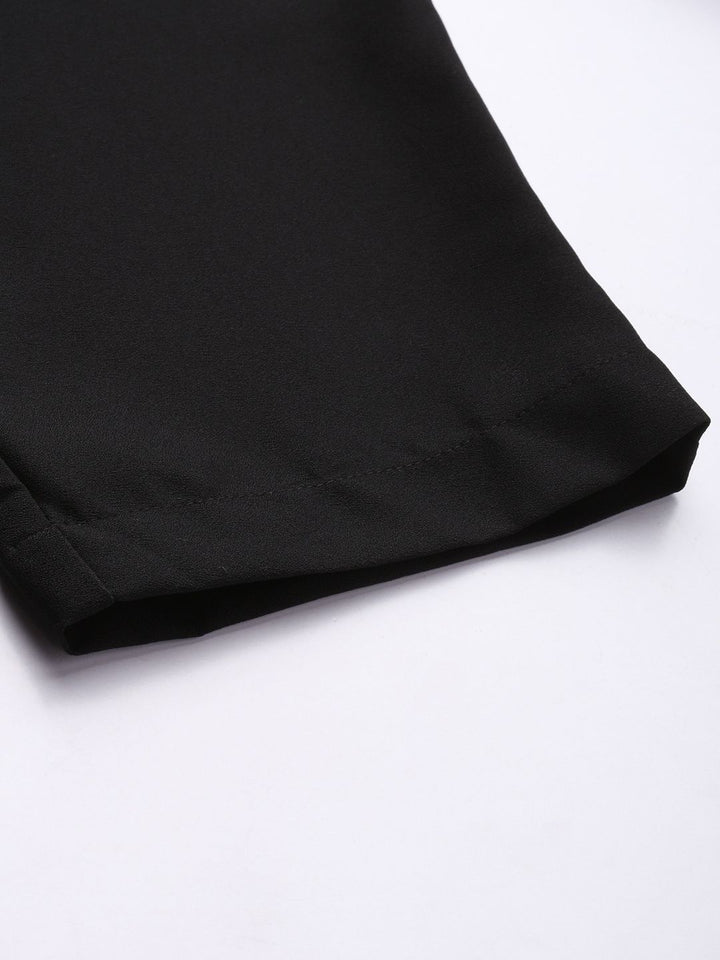 all about you Women Black Slim Fit Solid Trousers