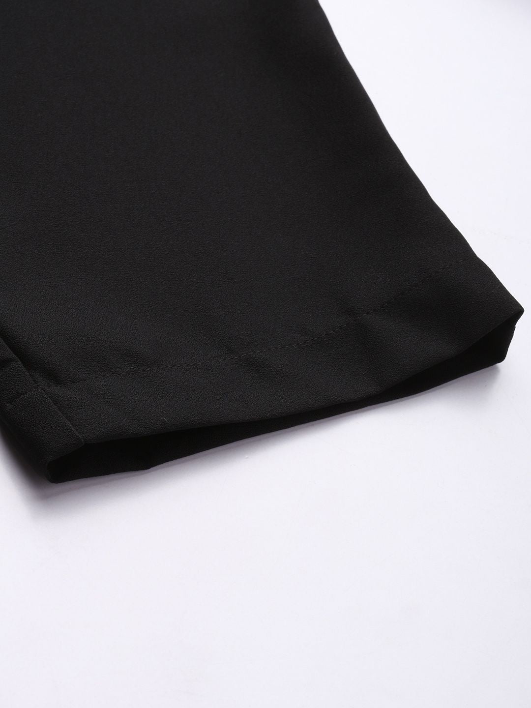 all about you Women Black Slim Fit Solid Trousers