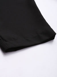 all about you Women Black Slim Fit Solid Trousers