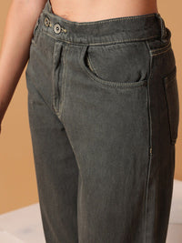 STREET 9 Women Grey Clean Look Comfort Wide Leg Jeans