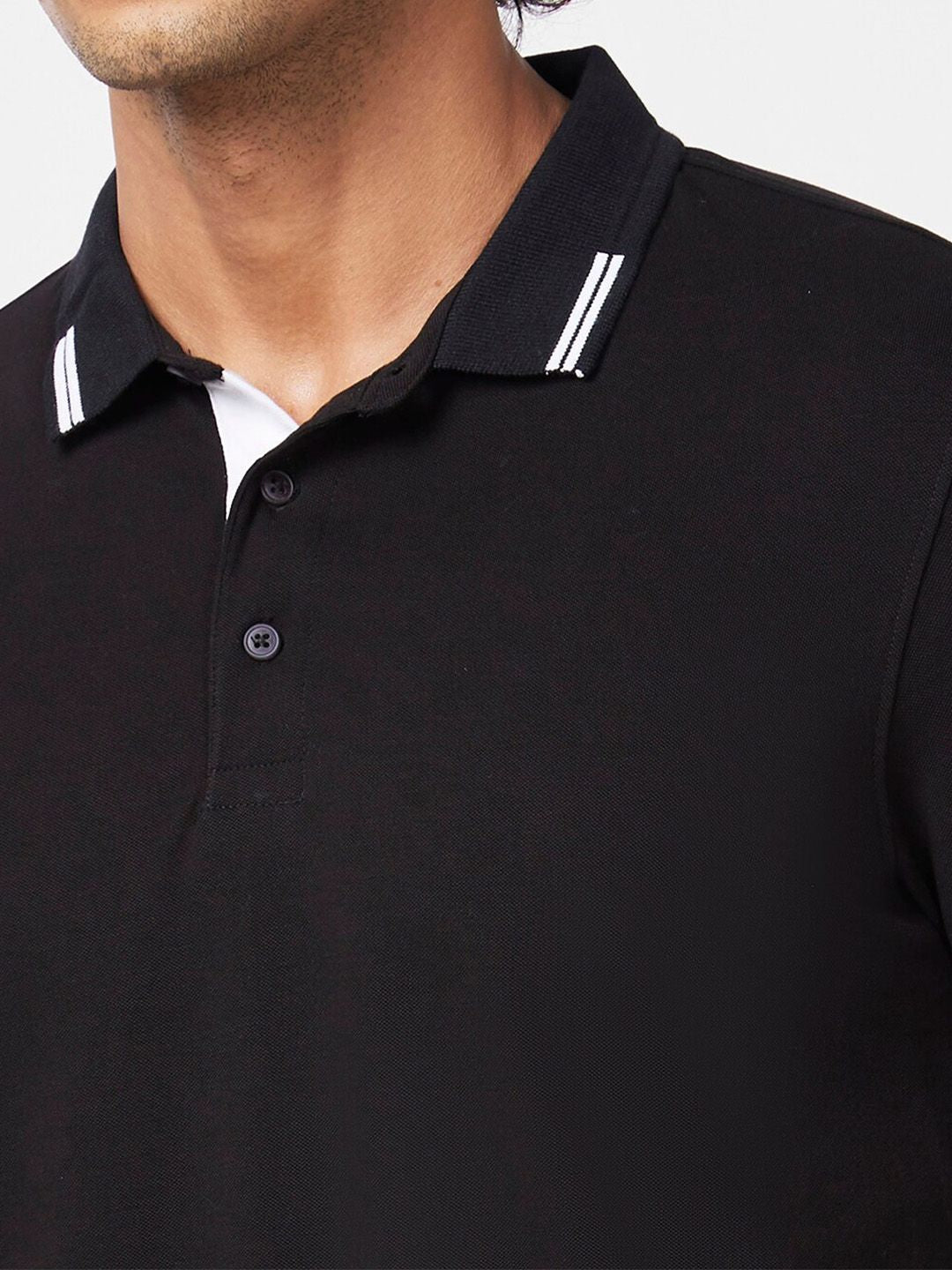 SPYKAR Polo Collar Slim Fit Cotton T-Shirt