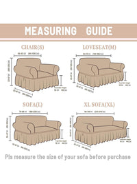 Cortina Beige Self-Design Stretchable 2-Seater Sofa Cover