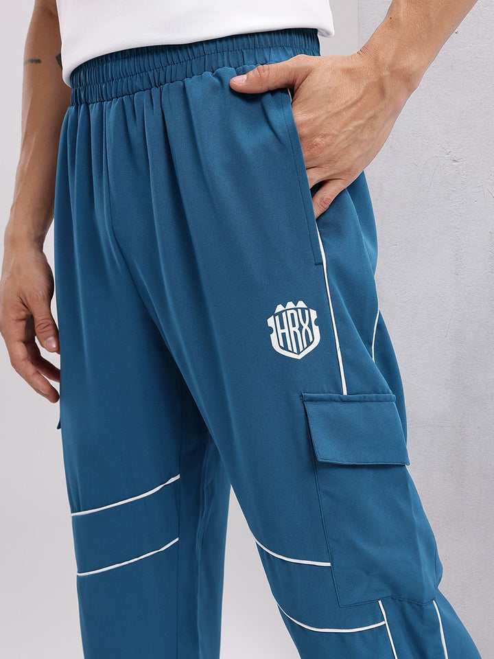 HRX by Hrithik Roshan Men Piping Detail Lifestyle Parachute Track Pants