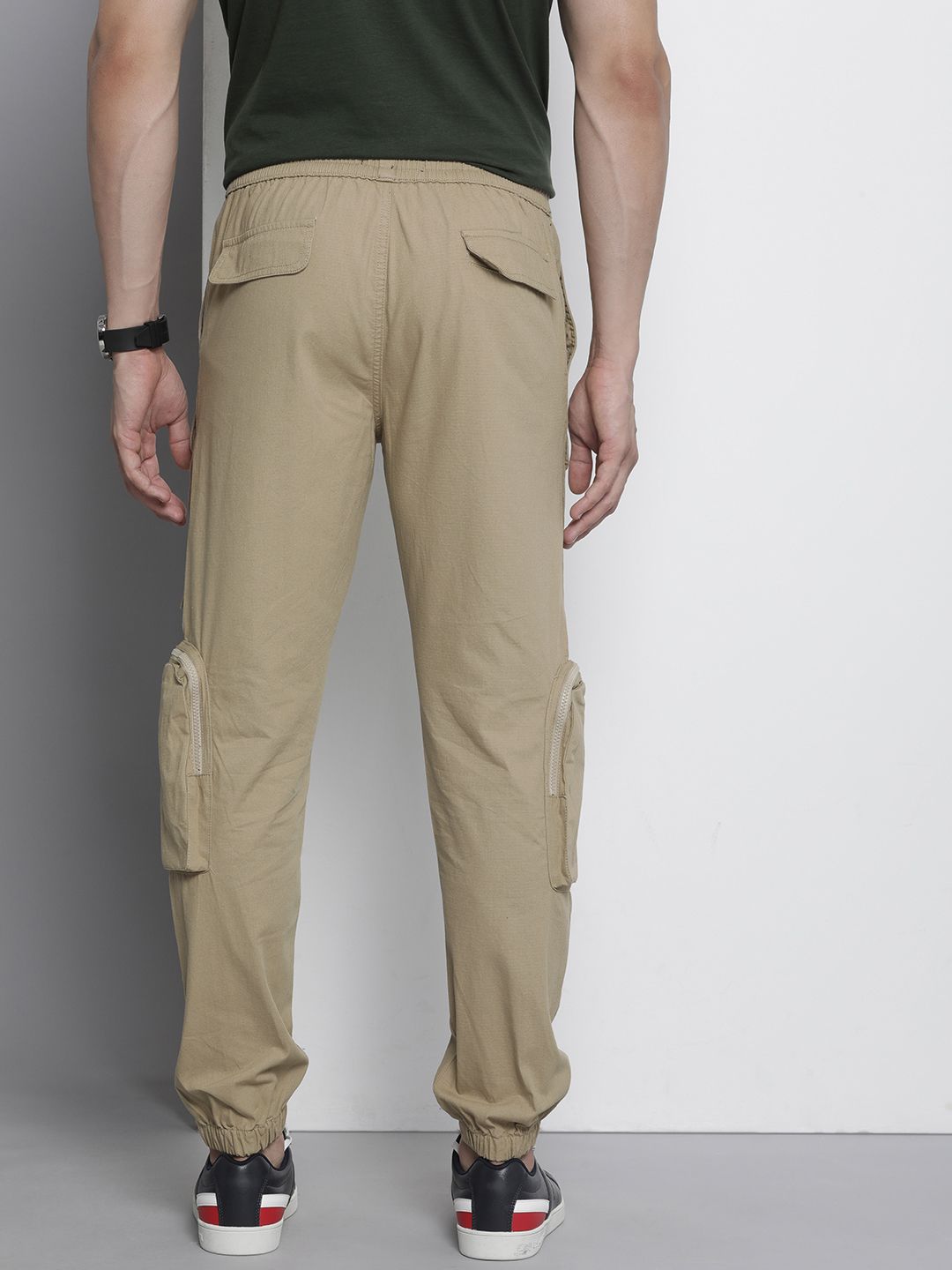 The Indian Garage Co Men Cotton Cargos Trousers