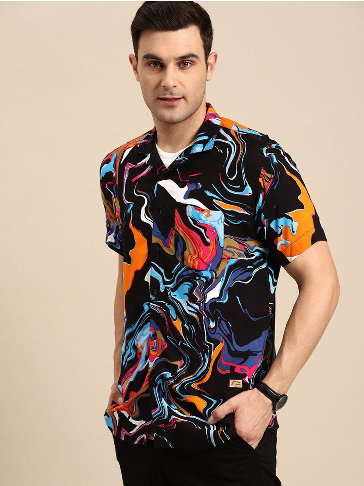 DENNISON Smart Block Printed Casual Shirt