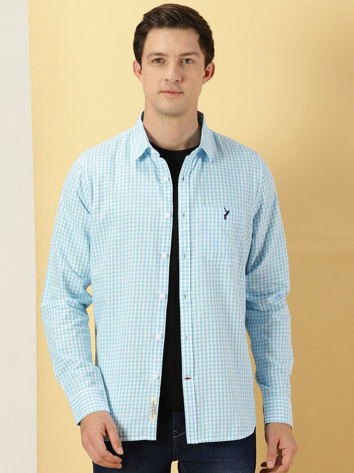 Thomas Scott Classic Slim Fit Checked Pure Cotton Casual Shirt