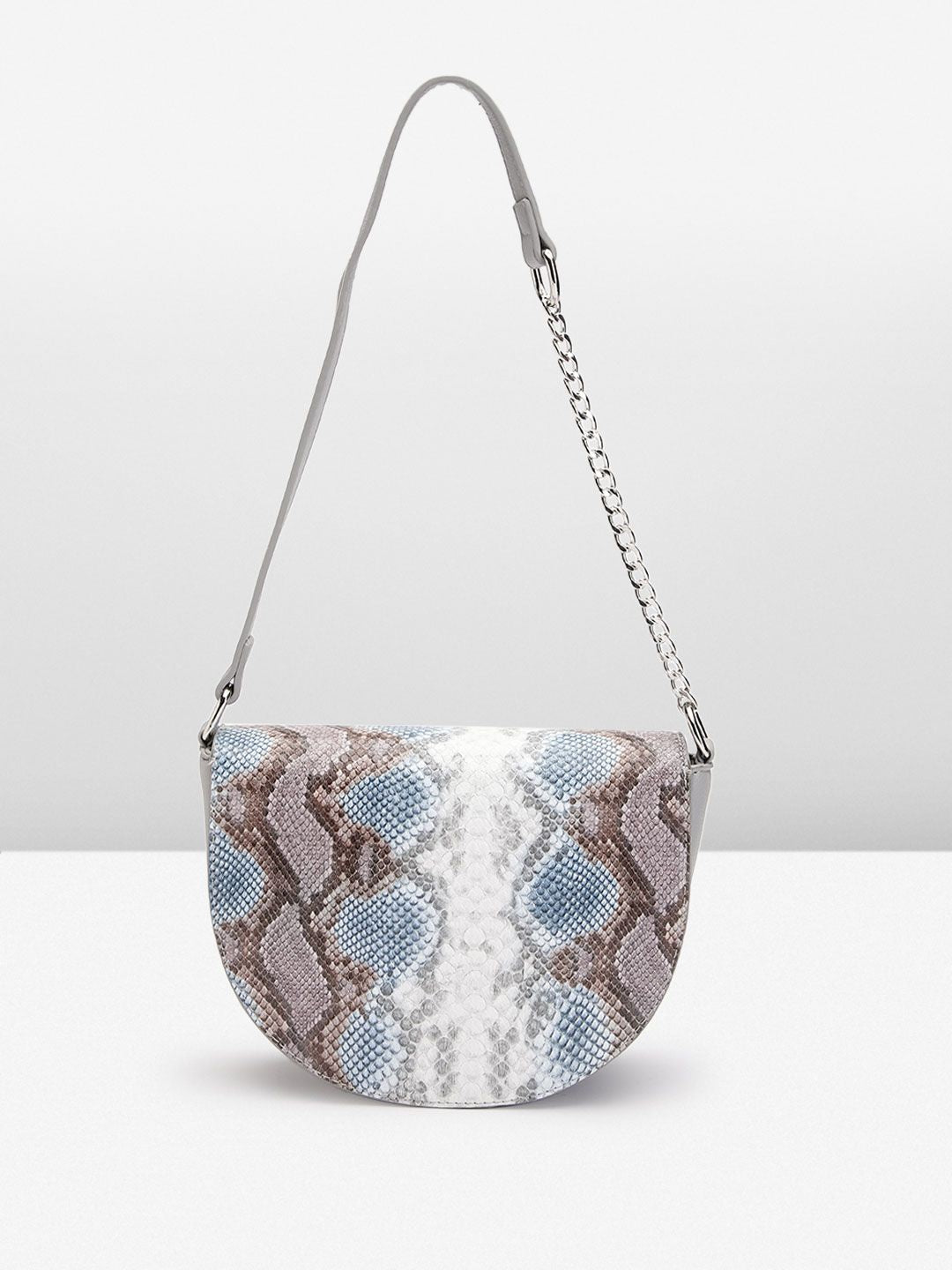 Lino Perros Snake Skin Textured Structured Shoulder Bag