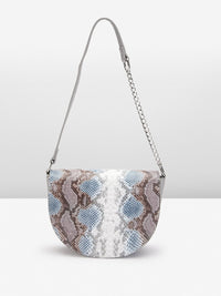 Lino Perros Snake Skin Textured Structured Shoulder Bag
