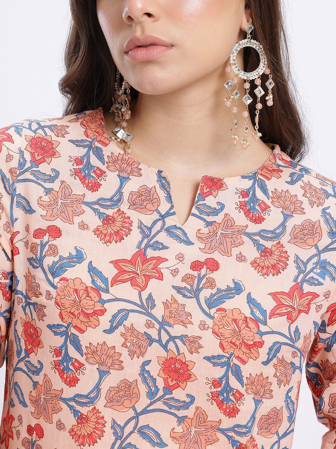Anouk Ethnic Motifs Print Kurta With Trousers & With Dupatta