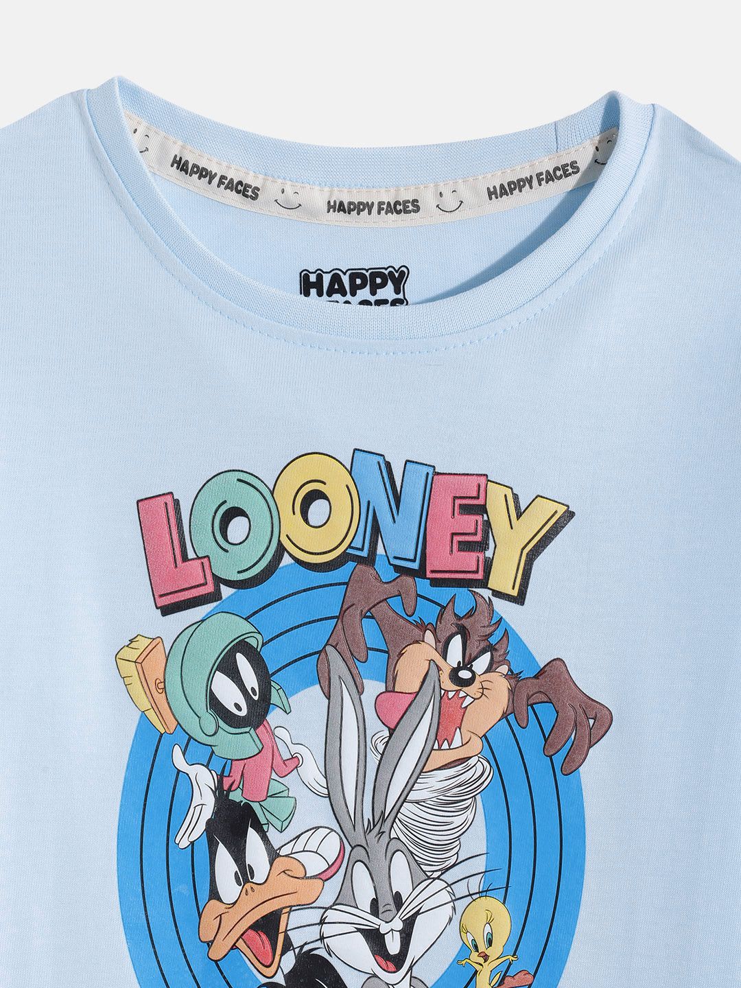 Happy Faces Boys Looney Tunes Printed Pure Cotton T-shirt