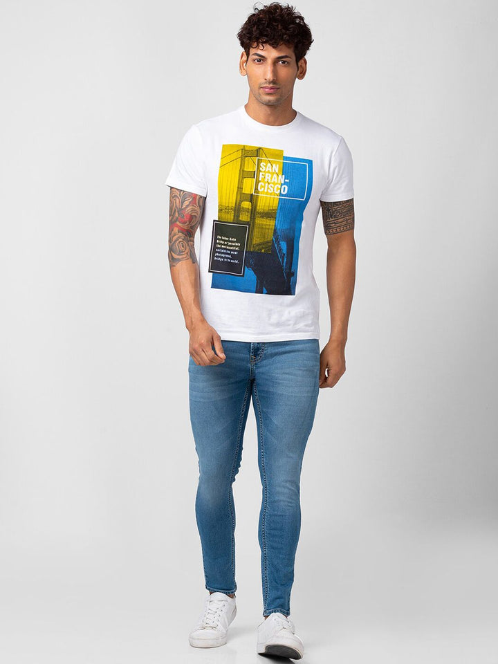 SPYKAR Men Kano Slim Fit Mid-Rise Heavy Fade Stretchable Cotton Jeans