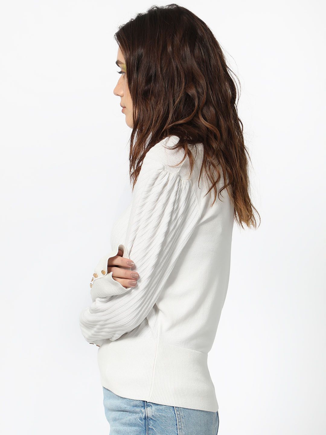 RAREISM Basic Sweater With Cuff Detail